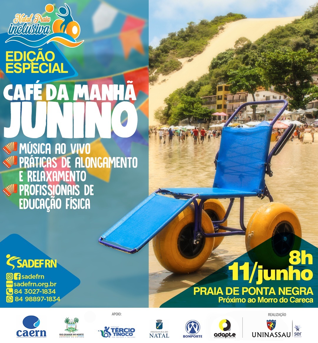 Projeto Praia Inclusiva convida para Café Junino neste sábado (11) - Ponta  Negra News